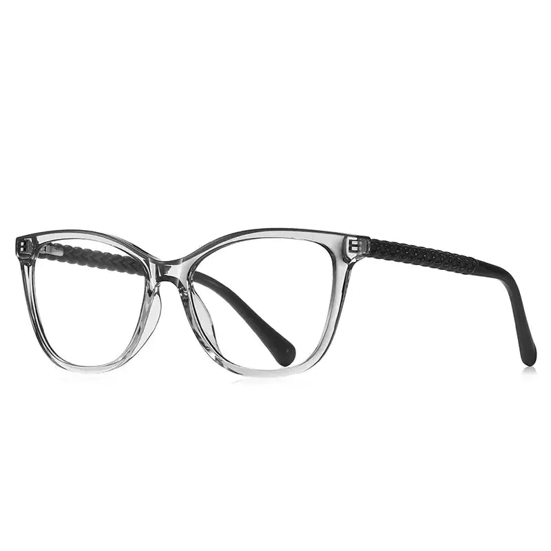 Vicky Women's Full Rim Stainless Steel and TR90 Square Reading Glasses 2138 — view 2 | Vicky at FuzWeb