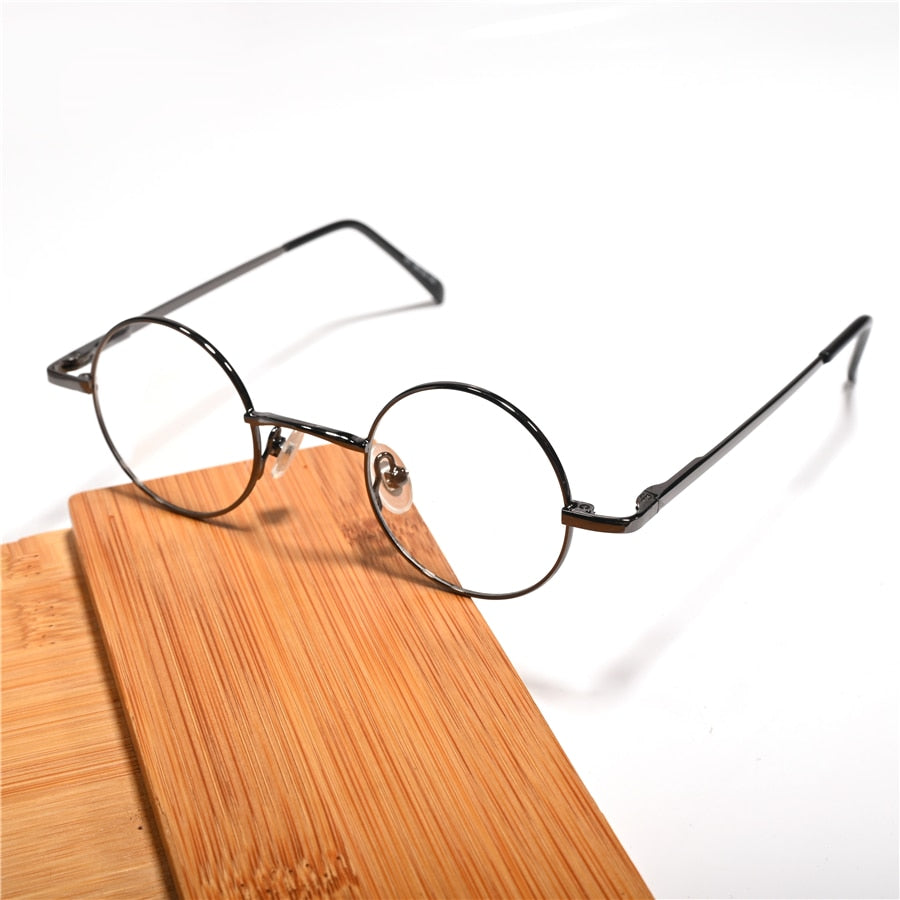 Cubojue Unisex Full Rim Small Round Alloy Presbyopic Reading Glasses 201p Reading Glasses Cubojue no function lens 0 Gray 