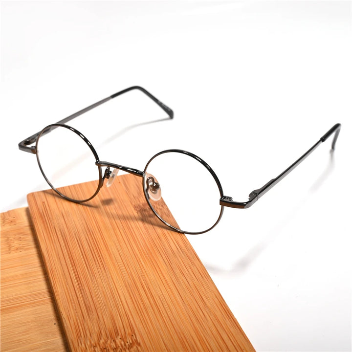 Cubojue Women's Full Rim Round Alloy Reading Glasses 71209 Reading Glasses Cubojue GRAY anti blue light 375