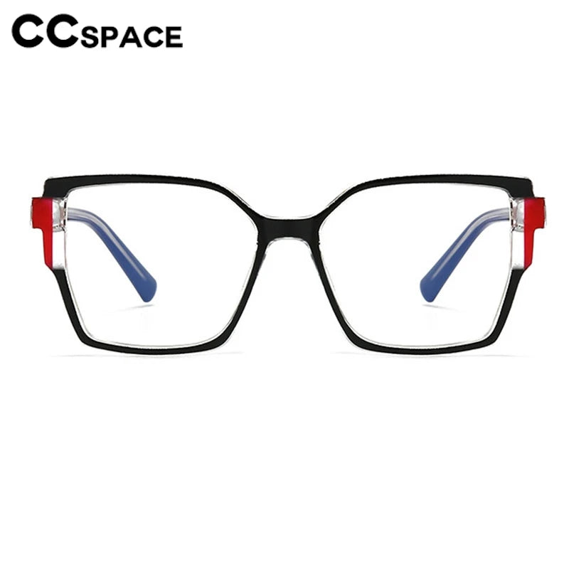 CCspace Women's Full Rim Square Cat Eye Polycarbonate Eyeglasses 301332 Full Rim CCspace   