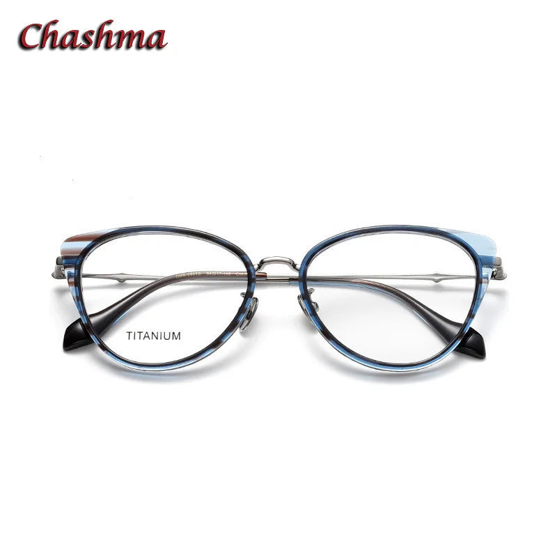 Chashma Ochki Women's Full Rim Oval Cat Eye Acetate Eyeglasses 66024