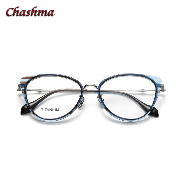 Chashma Ochki Women's Full Rim Oval Cat Eye Acetate Eyeglasses 66024