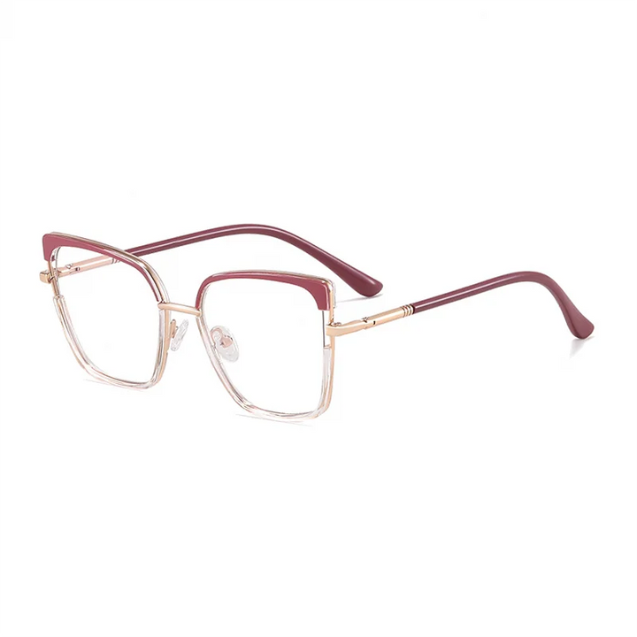 Ralferty Women's Full Rim Big Square Tr 90 Acetate Eyeglasses R83602 Full Rim Ralferty C8 Cameo CHINA 