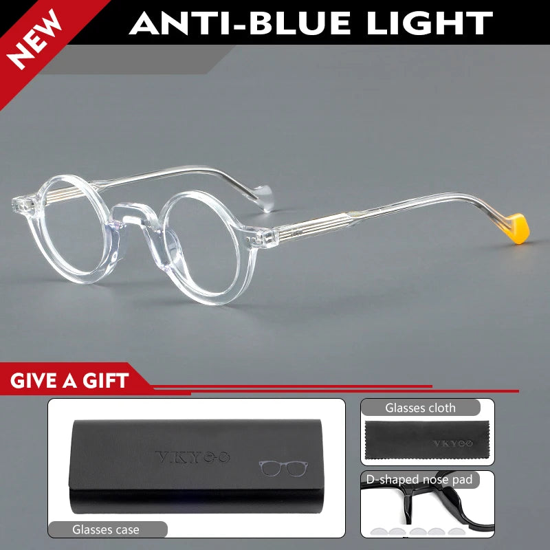 Vicky Unisex Full Rim Round Thick Acetate Reading Glasses 623202