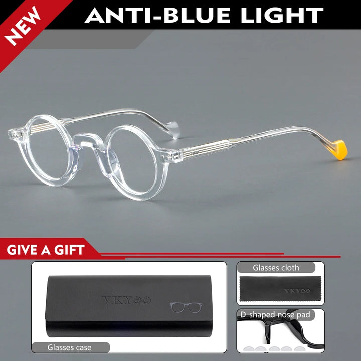 Vicky Unisex Full Rim Round Thick Acetate Reading Glasses 623202