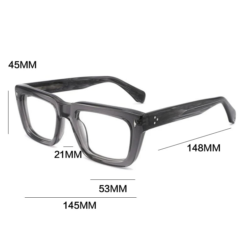 Gatenac Unisex Full Rim Square Brow Line Acetate Reading Glasses 882222