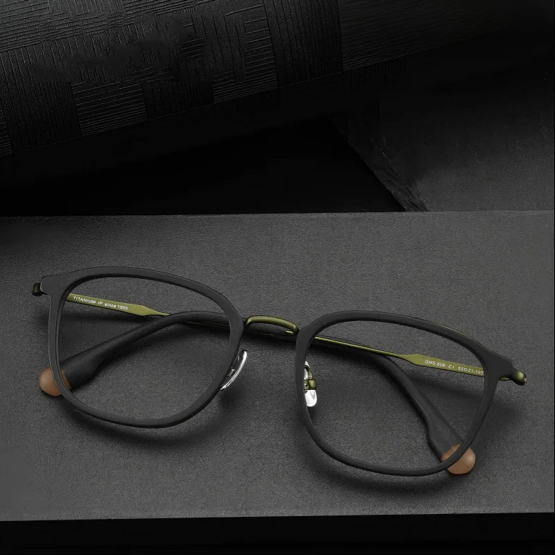 Gmei Optical TF00388 unisex square alloy prescription eyeglasses