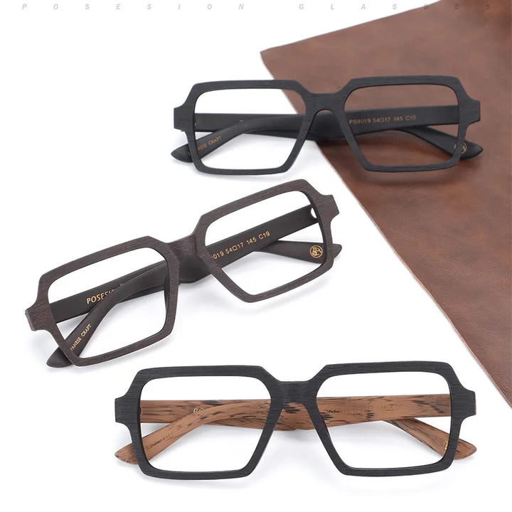 Hdcrafter Mens Full Rim Polygon Acetate Frames 901900 — view 1 | Hdcrafter Eyeglasses at FuzWeb
