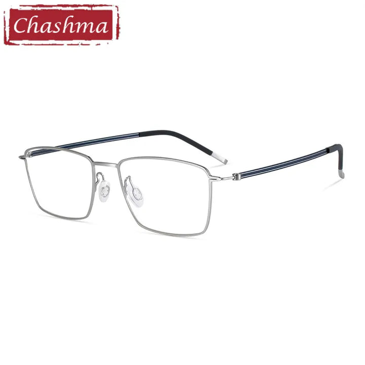 Chashma Ottica Men's Full Rim Square Screwless Titanium Eyeglasses 7242 Full Rim Chashma Ottica   