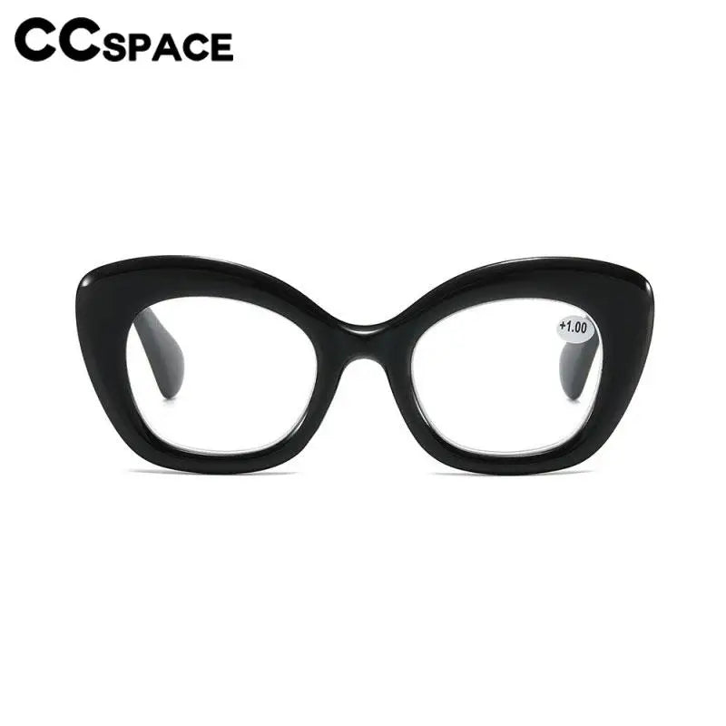 CCspace Unisex Full Rim Oval Thick Polycarbonate Reading Glasses 57478 Reading Glasses CCSpace   