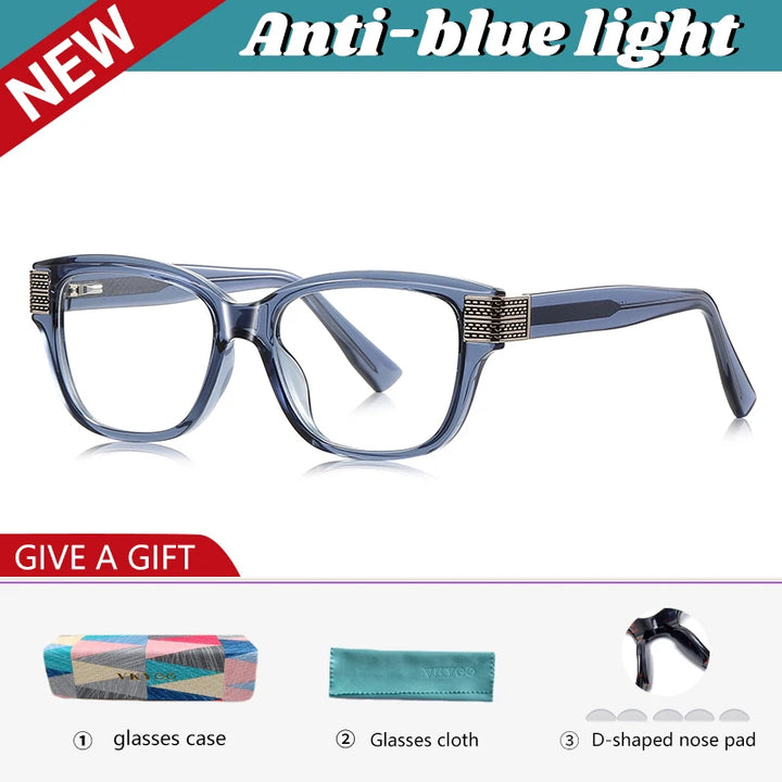 Vicky Unisex full Rim Square Tr 90 Titanium Reading Glasses 313108