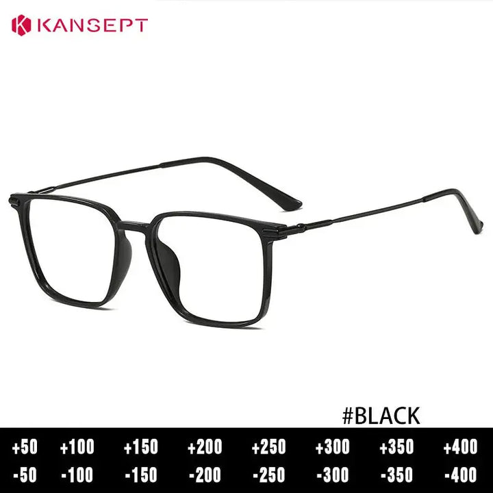 Kansept Unisex Full Rim Square Tr 90 Titanium Frames 005100 FuzWeb