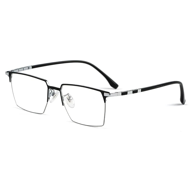 Hotochki Men's Full Rim Square Titanium Tr 90 Eyeglasses 86327