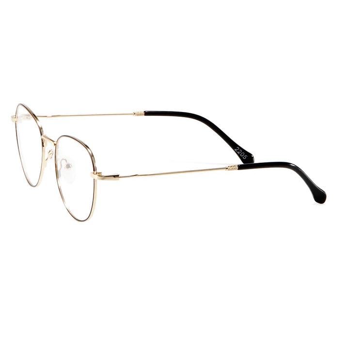 Esnbie Unisex Full Rim Round Alloy Eyeglasses 11471 Full Rim Esnbie   