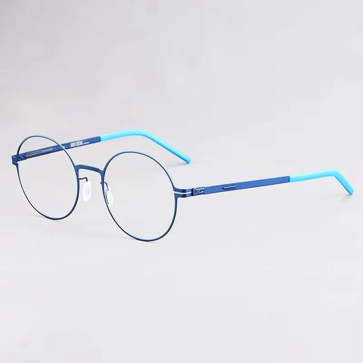 Bobbie Women's Full Rim Round Steel Screwless Eyeglasses 484520