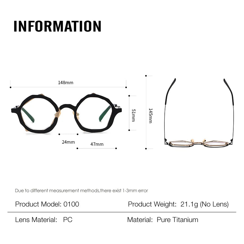 Muzz 0100 men's oval IP titanium acetate prescription eyeglasses — view 2
