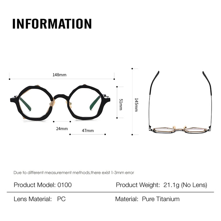 Muzz 0100 men's oval IP titanium acetate prescription eyeglasses — view 2