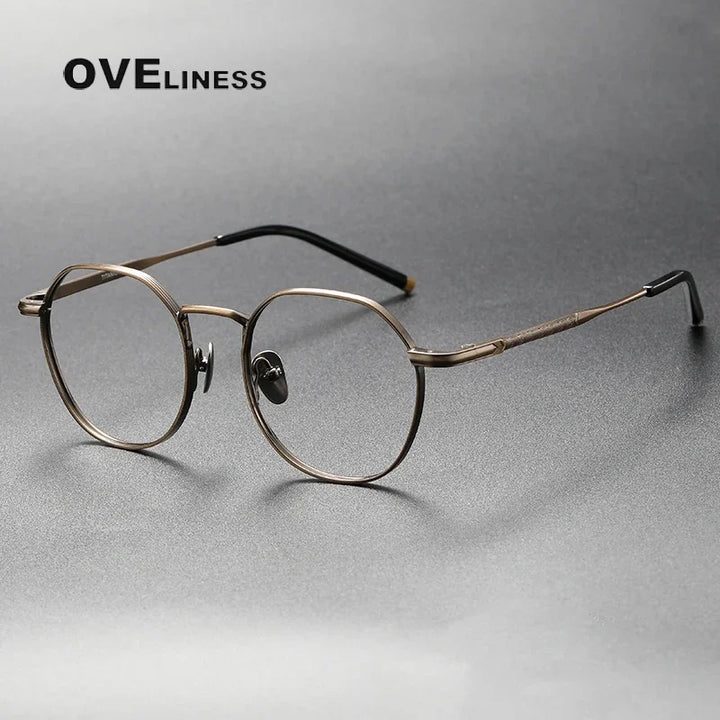 Oveliness Unisex Full Rim Oval Titanium Eyeglasses O1309 Full Rim Oveliness bronze  