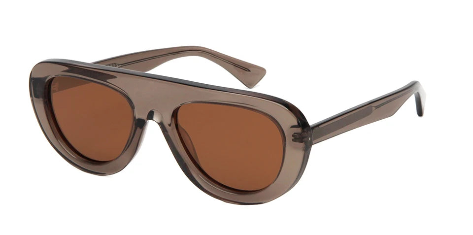 Esnbie Men's Full Rim Oval Square Acetate Tac Sunglasses 240811