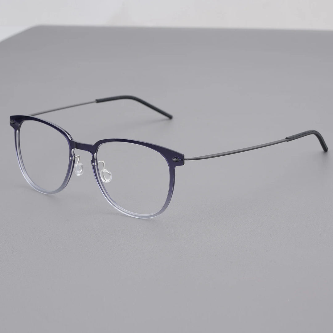 Bobbie Unisex Full Rim Oval Square Titanium Eyeglasses 616549