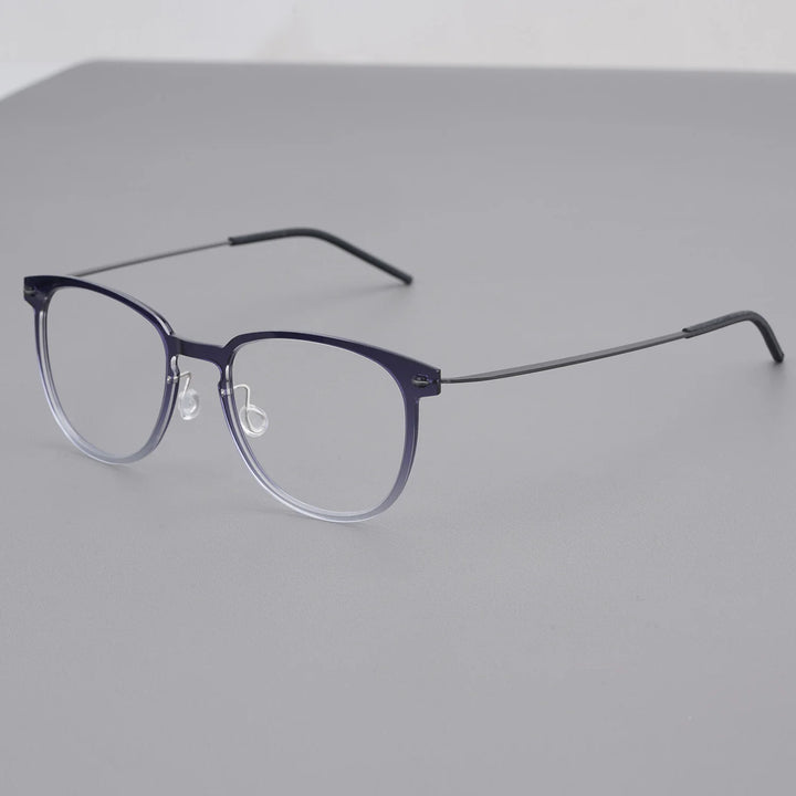 Bobbie Unisex Full Rim Oval Square Titanium Eyeglasses 616549