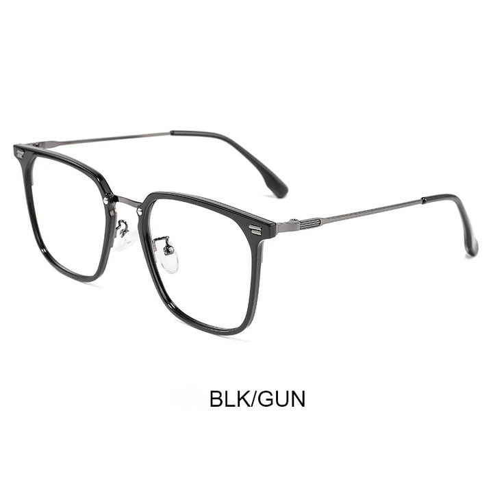 Vicky Unisex Full Rim Square Tr 90 Alloy Reading Glasses 8002 Reading Glasses Vicky -350 D8002H-black-grey 