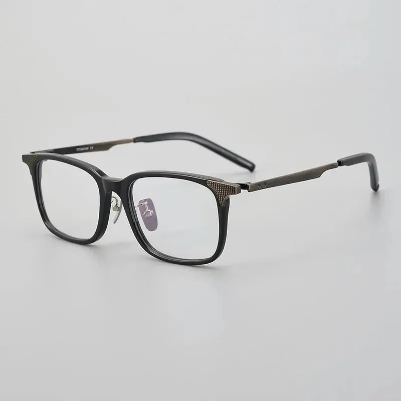 Aror Unisex Full Rim Square Acetate Titannium Eyeglasses 499290.