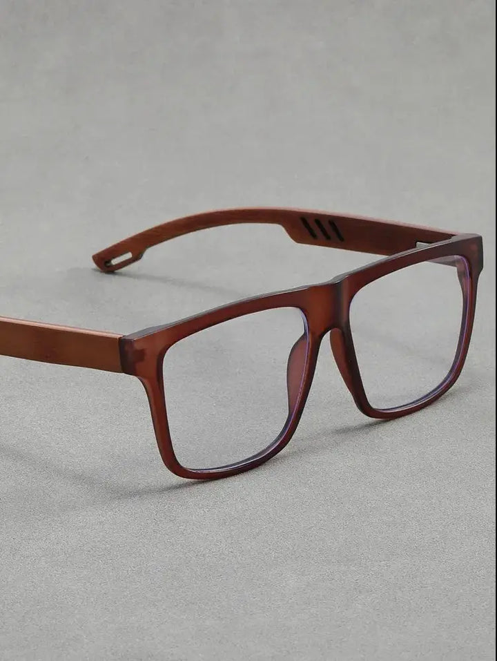 Zirosat Unisex Full Rim Square Tr 90 Titanium Eyeglasses 100849