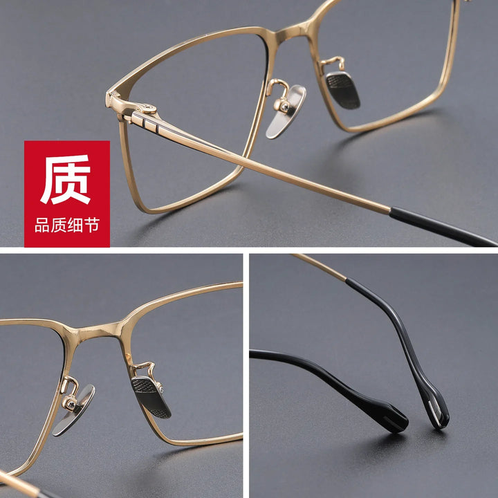 Bclear Unisex Full Rim Square Titanium Eyeglasses SM-70800