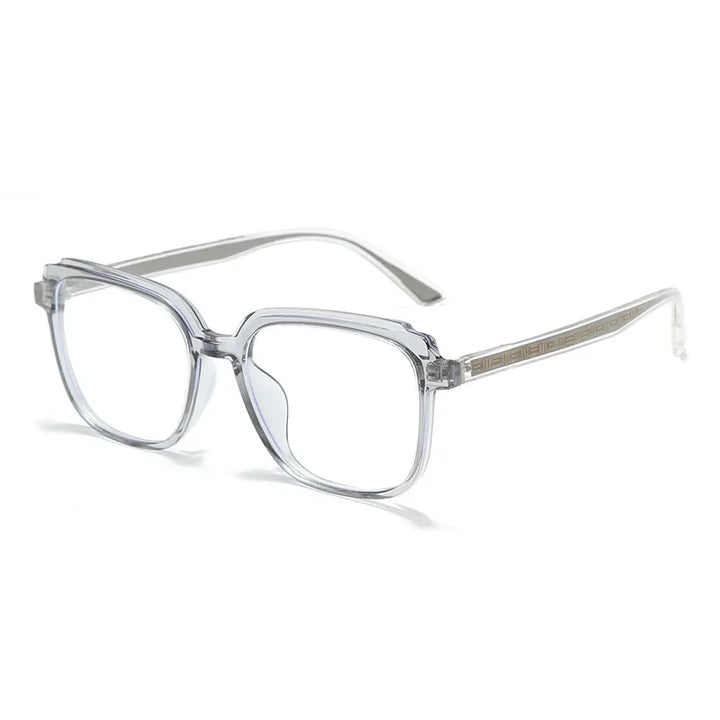 Aror Women's Full Rim Square Thick Tr 90 Alloy Eyeglasses 45116 Full Rim Aror transparent gray