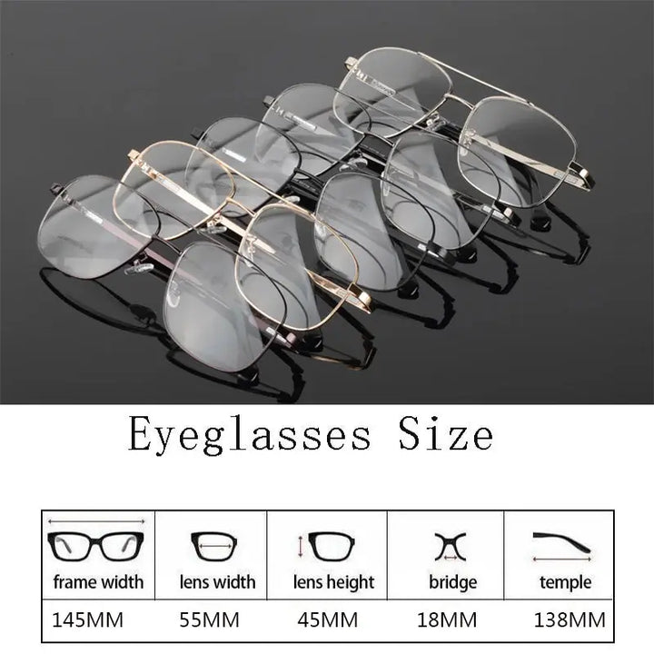Hdcrafter Mens Full Rim Double Bridge Titanium Frames 225600 — view 2 | Hdcrafter Eyeglasses at FuzWeb