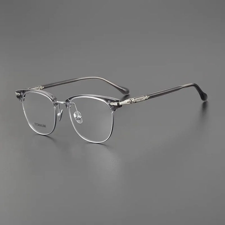 Nobler Unisex Full Rim Square Acetate Titanium Eyeglasses 2048 Full Rim Nobler   