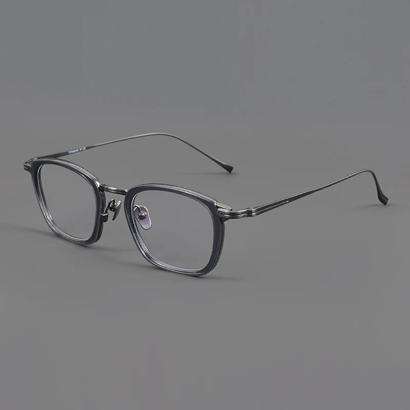 Aimee Unisex Full Rim Square Titanium Acetate Eyeglasses 111024 Full Rim Aimee Grey  