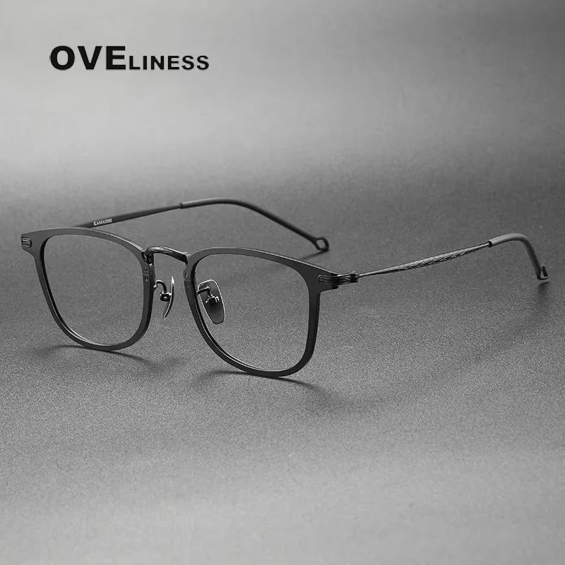Oveliness Unisex Full Rim Oversized Square Titanium Eyeglasses 88009