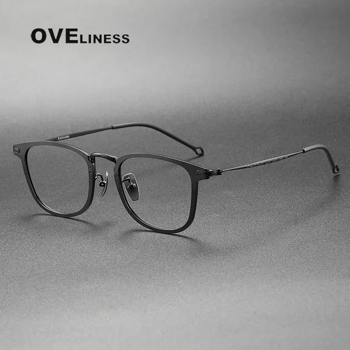 Oveliness Unisex Full Rim Oversized Square Titanium Eyeglasses 88009