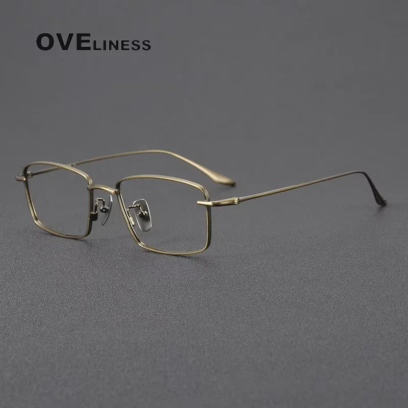 Oveliness Unisex Full Rim Square Titanium Eyeglasses 74175