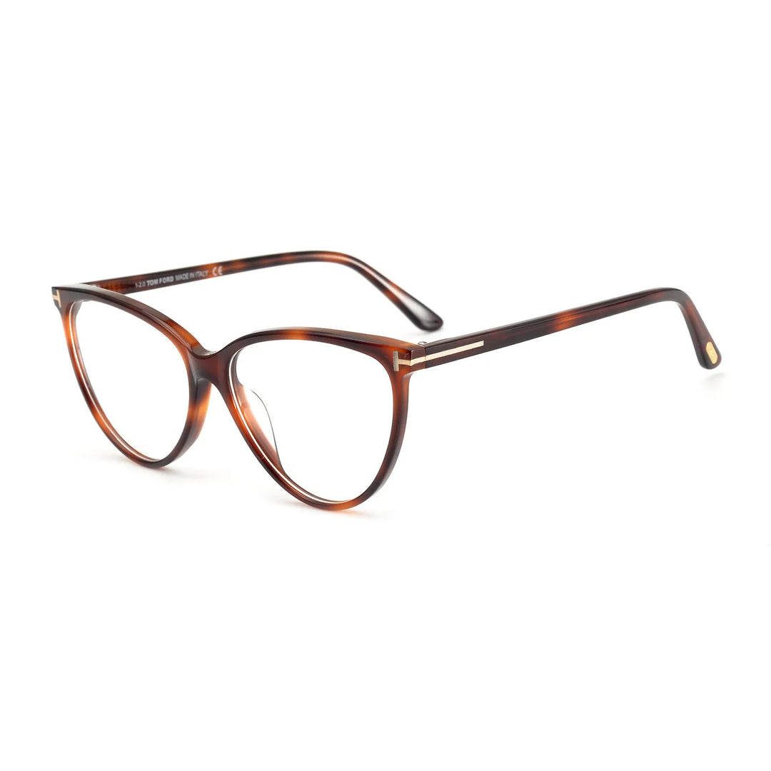 Yimaruili Women's Full Rim Square Cat Eye Acetate Eyeglasses Y5743 Full Rim Yimaruili Eyeglasses Tortoiseshell  