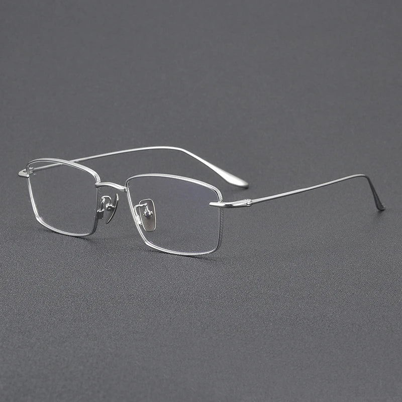 Black Mask Unisex Full Rim Square Eyeglasses 42175 Full Rim Black Mask Silver  