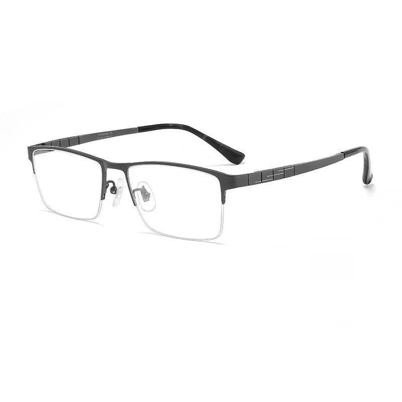 Bobbie Unisex Semi Rim Square Titanium Eyeglasses HT0178