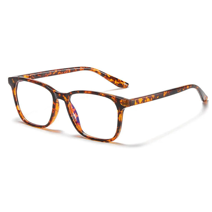 Brightzone Unisex Full Rim Square Tr 90 Titanium Eyeglasses 71421 Full Rim Brightzone Tortoise