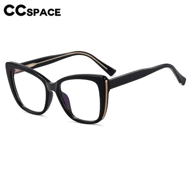 CCSpace Women's Full Rim Square Cat Eye Tr 90 Titanium Eyeglasses 57315 Full Rim CCspace   