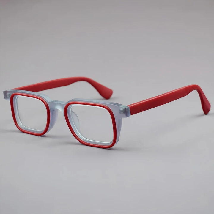 Hewei Unisex Full Rim Square Frosted Acetate Eyeglasses 92295