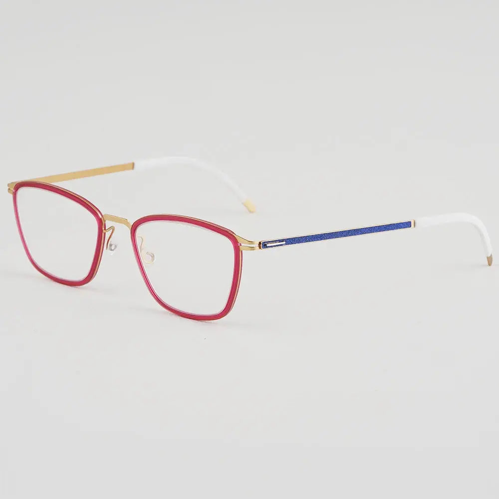 Bobbie 467903 Women’s 133mm Full Rim Square Titanium Frames FuzWeb
