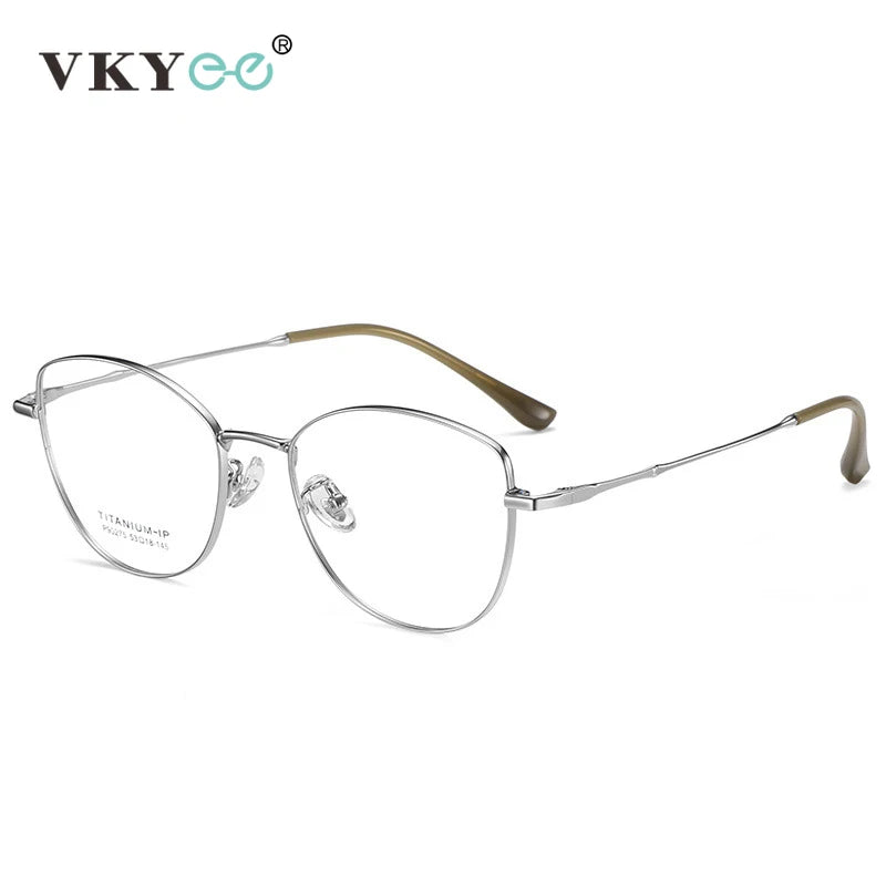 Vicky Women's Full Rim Oval Cat Eye Titanium Reading Glasses 690275