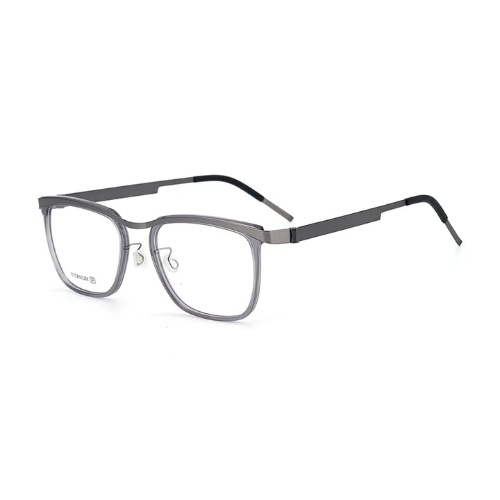 Aimee Men's Unisex Full Rim Square Titanium Acetate Eyeglasses 9908 Full Rim Aimee   