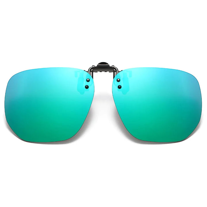 Vicky Unisex Rimless Round Tr 90 Alloy  Polarized Clip On Sunglasses V001 Clip On Sunglasses Vicky bright green  