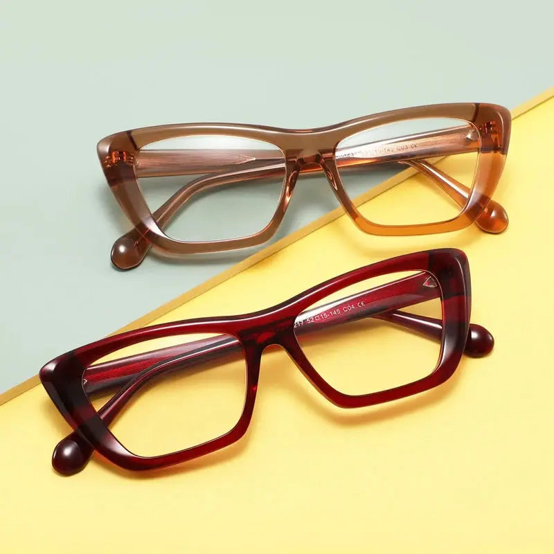 Gatenac Women's Full Rim Square Cat Eye Acetate Eyeglasses 882217 Gatenac