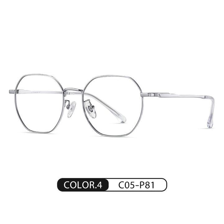 Zirosat Men's Full Rim Polygon Tr 90 Titanium Eyeglasses St6210 Full Rim Zirosat C4  