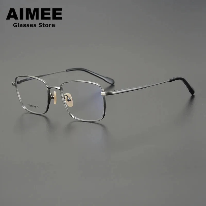 Aimee Unisex Full Rim Square Titanium Eyeglasses 9041 Full Rim Aimee   