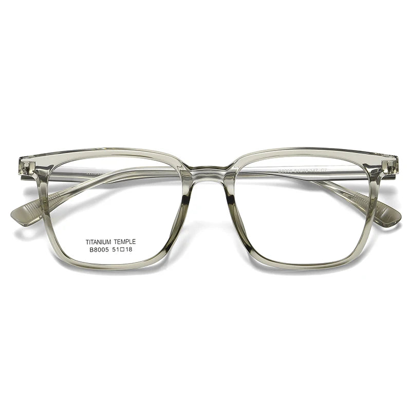 Reven Jate Unisex Full Rim Oval Tr 90 Titanium Eyeglasses 8005 Full Rim Reven Jate   